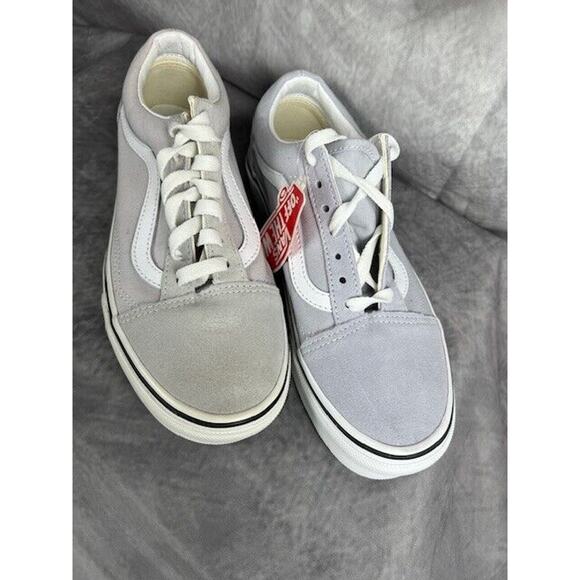 Vans Women Old Skool Gray/White Suede Lace Up Skate Shoes Sz 6.5 SEE DESCRIPTION - Picture 4 of 6